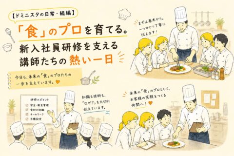 「食」のプロを育てる。新入社員研修を支える講師たちの熱い一日