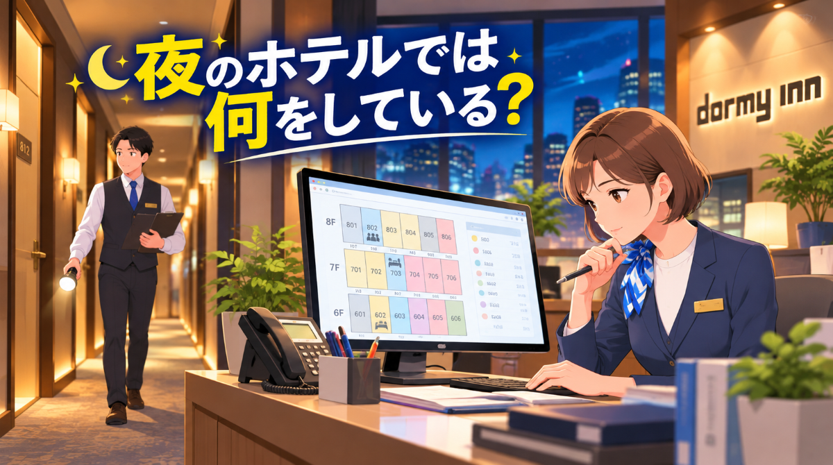 夜のホテルでは何をしている？ドーミーインのナイト勤務をのぞいてみました